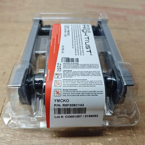 Ruban de couleur Primacy/<span class=keywords><strong>Zenius</strong></span>/Elypso YMCKO authentique de haute qualité Evolis R5F208C143 - Product Image 1