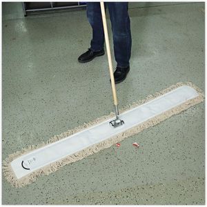 "Adjustable <b>Microfiber</b> Rectangle <b>Mop</b> Head for Boardwalk Industrial Dust <b>Mop</b> White" - Product Image 5
