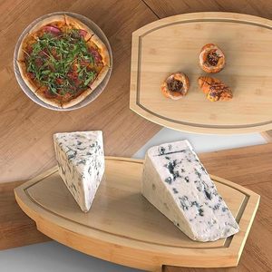 <b>Bamboo</b> Wood Cutting Board Irregular Shape With Juice Groove Kitchen Corner Chopping Block - Product Image 4
