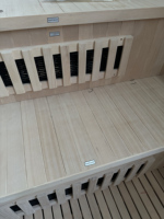 Sauna Infrarroja de Bajo EMF para Interiores, de Madera de Hemlock, para 3 Personas, con Luz Roja y Sistema de Control Digital, Suministro de Fábrica