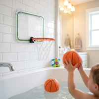 Mini-panier de basket pour enfants, jeu interactif familial d'intérieur, jeu de basket de table pour salle de bain/toilettes, jouet de basket pour enfants