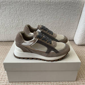 Chaussures de sport décontractées en daim perlé et maille, grandes tailles, pour hommes et femmes, confortables, à lacets et semelles épaisses, vente en gros d'usine - Product Image 6