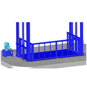Ascenseur de fret vertical électrique industriel 2,2 kW, capacité 500-2000 kg, élévateur de marchandises hydraulique pour entrepôt à double rail de guidage - Product Image 4