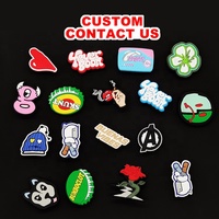 Breloques de Chaussures Designer PVC d'Halloween Personnalisées avec Logo, Décorations 3D Anime, Lettres Dessins Animés et Fleurs de Noël pour Sabots