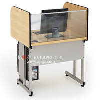 Bureau d'ordinateur de salle de classe de table de laboratoire de langue de lycée avec la séparation