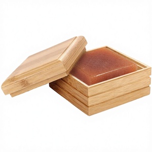 Porte-savon en bambou poli, moderne, personnalisé, avec logo de marque privée, écologique, biodégradable, durable, pour salle de bain et baignoire - Product Image 3