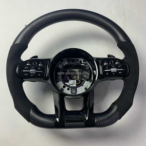 Volant en fibre de carbone pour <span class=keywords><strong>Mercedes</strong></span> Benz <span class=keywords><strong>A</strong></span>-<span class=keywords><strong>MG</strong></span> W117 W220 Bra-bus W140 S550 W217 CLS W257 - Product Image 6