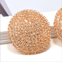 Suxuan Bijoux Nouvelle Arrivée De Luxe Rond Plein De Cristaux Boucles D'oreilles De Haute Qualité De Mode Boucle D'oreille Bijoux Accessoires Pour Femmes