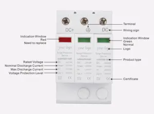 CE supresor de pico ac spd 275v 385V T2 2 2P 3P dispositivo di protezione contro le sovratensioni DPS protettore SPD