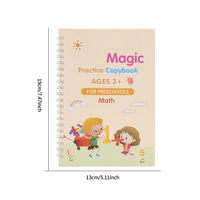 Cahier d'exercices réutilisable pour enfants, cahier d'écriture à imprimer, cahier de traçage, cahier de pratique magique Sank, ensemble avec stylo