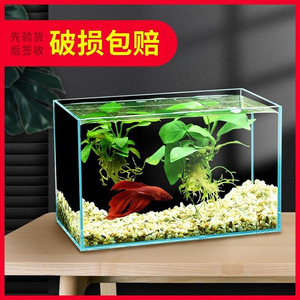 Transparent Square Glass Aquarium Mini Desktop Fish Tank Thickened Clear Water Tank For Small Pets And Plants - Product Image 5
