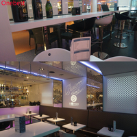 Tabourets de Bar à Vin Led Rose Bonne Qualité Table de Bar à Boissons en Corian Comptoir de Bar à Salade Intérieur