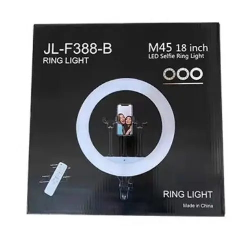 Fotografía al aire libre 18 pulgadas Circular LED Selfie anillo Luz de relleno con batería LED selfie luz Video maquillaje LED lámpara de cámara