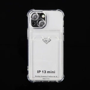 1.5MM TPU precisione foro chiaro titolare della carta nuovo portafoglio cassa del telefono per <span class=keywords><strong>iPhone</strong></span> <span class=keywords><strong>13</strong></span> <span class=keywords><strong>Mini</strong></span>/<span class=keywords><strong>13</strong></span> pro max copertura trasparente del paraurti - Product Image 2