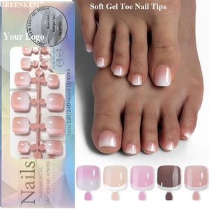 Faux ongles d'orteil conseils court carré mat clair doux artificiel ongle <span class=keywords><strong>Extension</strong></span> <span class=keywords><strong>pied</strong></span> pour Salon court doux <span class=keywords><strong>Gel</strong></span> orteil ongles conseils - Product Image 1