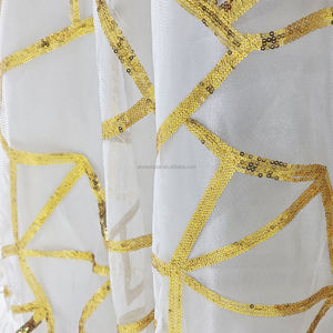 Commercio all'ingrosso tovaglia di paillettes rotonda scintillante <span class=keywords><strong>oro</strong></span> rosa drappo tovaglia in tessuto di paillettes per tavolo festa di compleanno di nozze - Product Image 3