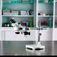 ZM-2TP1 7X-45X Trinocular Boom Stand Stereo Microscope,105mm Working Distance