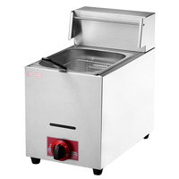 Friteuse à gaz commerciale française Offre Spéciale, Double cylindre, poulet frit