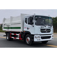 Dongfeng Camión de basura con cargador trasero de acoplamiento comprimido diésel con bloqueo de seguridad para trabajo seguro Nuevo