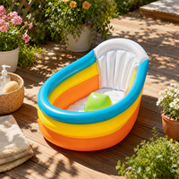 Baignoire gonflable portable en PVC pour bébé, ovale et colorée, idéale pour la maison – Meilleure vente
