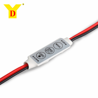 Contrôleur LED miniature 3 touches DC 12V-24V pour bande lumineuse, mode variateur de luminosité et de vitesse pour module de barre lumineuse