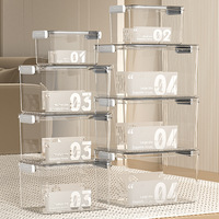 Ecologische multifunctionele plastic medische opbergcontainer van PP & PET, vierkante vorm, voor thuis, keuken, voedsel, fruit en groenten.