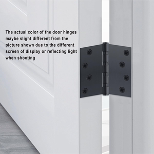 Charnières en fer noir <span class=keywords><strong>pour</strong></span> meubles, 4*4 pouces*3mm, charnières à roulement à billes robustes, charnières de porte modernes <span class=keywords><strong>pour</strong></span> portes extérieures et intérieures - Product Image 5