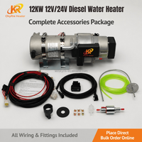 Chauffe-eau de stationnement diesel OkyRie 12KW pour moteur de camion, 12V 24V, liquide, avec télécommande, coque en aluminium, usine OEM
