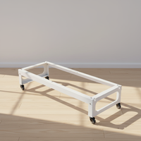 Support universel pour cage à oiseaux de 120 cm, compatible avec les cages de 60x32x38 cm, base métallique empilable à plusieurs niveaux avec roulettes, noir/blanc
