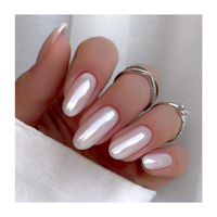 Miroir métallique Laser à pression sur l'ongle brillant brillant mode luxe Unique 24 pièces Oem/Odm personnalisé réutilisable Abs faux ongle