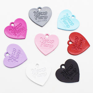 Charmes en émail sculptés en forme de cœur avec goutte d'huile, pendentifs en alliage de zinc rose et bleu, accessoires de bijoux, <span class=keywords><strong>Mezzo</strong></span> <span class=keywords><strong>Piano</strong></span>, 10 pièces, 21x22mm - Product Image 3