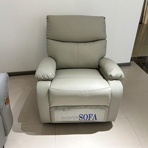 Sillón Reclinable Moderno NKOL de Cuero Sintético con Brazos Acolchados, Respaldo Sólido, Reclinación Manual, un Solo Asiento, Diseño Contemporáneo, Naranja - Product Image 2