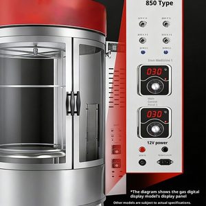Commercial Fully Automatic Stainless Steel Roaster Rotary Dual-Fuel (Gas/Charcoal/Electric) Powered Model 850 <b>Oven</b> Automatic Rot - Product Image 1