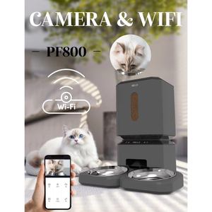 Distributeur de nourriture pour animaux de compagnie avec puce électronique, interaction vidéo en temps réel, double compartiment pour nourriture, pour petits chiens de tous âges - contrôle à distance pris en charge - Product Image 2