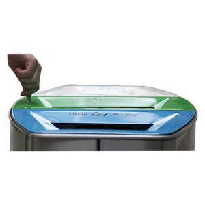 Poubelle <span class=keywords><strong>de</strong></span> <span class=keywords><strong>recyclage</strong></span> robuste à 3 compartiments en <span class=keywords><strong>acier</strong></span> inoxydable 201, avec seau intérieur galvanisé <span class=keywords><strong>de</strong></span> 250 <span class=keywords><strong>L</strong></span>, conception intégrée pour usage extérieur - Product Image 3