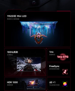 จอเกมมิ่ง Redmi G Pro 27Q ขนาด 27 นิ้ว QHD Mini LED ความละเอียด 2K 180Hz HDR1000 2000Nits จอแสดงผล Quantum Dot Fast IPS - Product Image 6