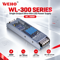 WEHO 300W Driver LED Compact 12V 25A 24V 12.5A Alimentation AC-DC pour Éclairage Architectural Linéaire