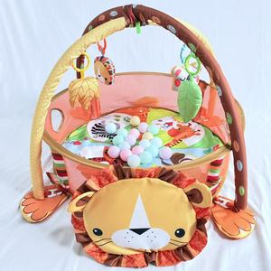 แผ่นรองคลานเด็กแบบพับได้พรีเมียม พร้อมรั้วกั้น พื้นที่ฝึกคลาน แผ่นสำรวจสัมผัส พื้นกันลื่น ปลอดภัย พร้อมของเล่นกระจก - Product Image 1