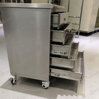 Mobile avec roue en acier inoxydable 304 Table Trolley antistatique chaise détachable pour laboratoire ESD meubles de salle blanche