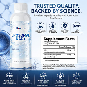 Suplemento Líquido Oral Liposomal NAD+ de Marca Privada OEM, 1000mg, Alta Absorción, Antienvejecimiento, Bebida Energética Celular, Vitalidad - Product Image 2
