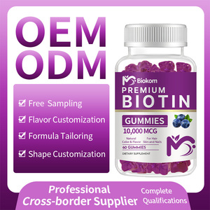 Integratore Multivitaminico in Gommose per la Crescita di Capelli e Unghie, Gusto Mirtillo, con Biotina, Vitamina C ed E, Etichetta Privata OEM all'Ingrosso - Product Image 4