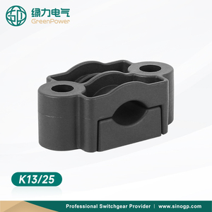 Collier de câble monobrin K13/25 pour appareillage électrique, support de fixation de câble réglable, ignifuge PA, fixation à deux boulons, pince de câble noire - Product Image 2