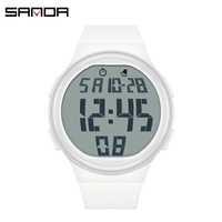 Jam Tangan Sport Pria Sanda 2151 Merk Ternama dengan Tali Silikon TPU, Jam Digital Pria, Layar LED, Jam Tangan Kasual Baru