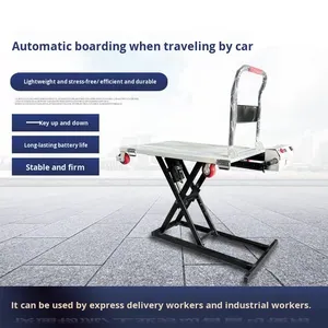 Troli Baru yang Dipasang di Mobil untuk Memindahkan dan Memunggah Barang, <span class=keywords><strong>Platform</strong></span> Flatcar Baja, Gerobak Gunting, Truk Flatbed Pengangkat Hidrolik Listrik, Dapat Disesuaikan - Product Image 3