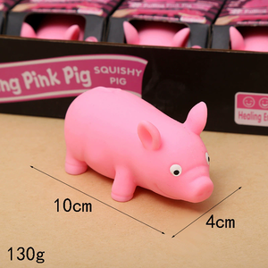 Popular Cerdo Rosa Antiestrés de Rebote Lento, Juguete de Peluche TPR para Apretar y Aliviar el Estrés - Product Image 4
