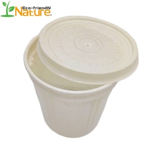 Vajillas desechables biodegradables blanco <span class=keywords><strong>comer</strong></span> sopa <span class=keywords><strong>de</strong></span> maíz Almidón <span class=keywords><strong>de</strong></span> maíz tazón con tapas - Product Image 3