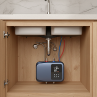 Chauffe-eau électrique de 15 L, 220 V, réservoir intérieur en acier inoxydable portable, classe d'efficacité énergétique B, pour une utilisation domestique en cuisine