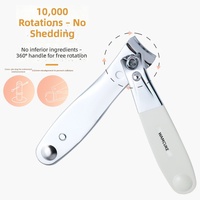 Ensemble de 5 ciseaux à ongles en acier inoxydable avec cure-oreilles, coupe-ongles à tête inclinée, outil de manucure portable, coffret cadeau pour usage domestique