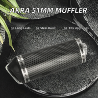 Kit d'échappement moto en acier inoxydable 51mm AKRA 370MM avec silencieux DB Killer pour Ninja250 300SR Msx125 Mt07 Universel