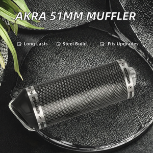 Kit de Escape para Motocicleta, Silenciador <span class=keywords><strong>AKRA</strong></span> de 370 mm y 51 mm de Acero Inoxidable, con DB Killer, para Ninja250, 300SR, Msx125, Mt07, Universal - Product Image 2